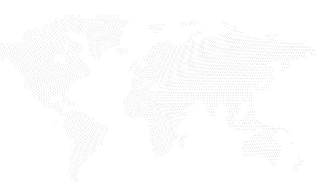 Mapa punteado mostrando todos los continentes en un diseño minimalista.